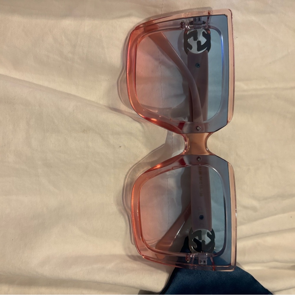GUCCI Pink Oversized Square Sunglasses